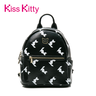 chanel經典包尺寸 Kiss Kitty女包2020新款雙肩包經典撞色卡通書包背包 chanel經典卡包