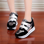 2015 Korean winter new stealth increases women's shoes platform Velcro shoes and thick-soled sneakers women boomers