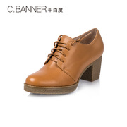 C.BANNER/for thousands of commuters face fall 2015 new Sheepskin thick high heel women shoes A5425607