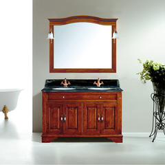 GODI/高第 欧式古典实木整体浴室柜 洗脸盆洗漱台镜柜组合 TG-01