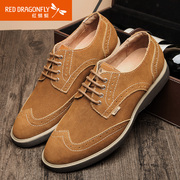 Red Dragonfly autumn new genuine suede nubuck leather men's shoes casual wear-resistant breathable men's shoes