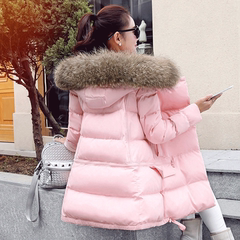 依帝娜羽绒服女中长款韩版修身女装2015羽绒大毛领加厚冬装外套潮