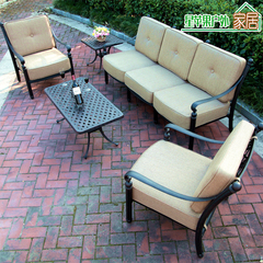 星苹果户外 铸铝沙发桌椅组合庭院阳台露台欧式铁艺沙发 户外桌椅