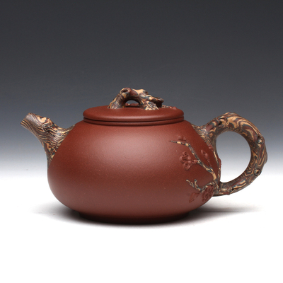 【绞泥梅花】红皮龙 稀有泥料 紫砂名家 汪庆红