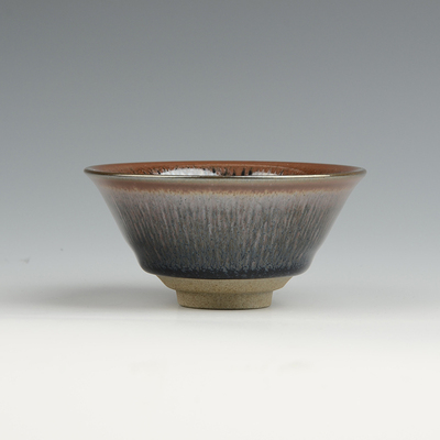 台湾天目大师郭明庆 油滴鹧鸪斑茶碗/建盏