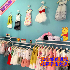 铁艺服装展示架服装店货架上墙侧挂架U型挂衣服货架女装童装架子