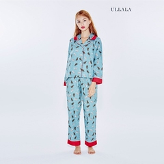 韩国代购ULLALA睡衣女秋季可爱兔子甜美长袖长裤休闲家居服套装
