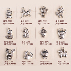 祥燕12生肖动物 DIY水晶手工配件藏银饰品材料 羊 鸡 猴