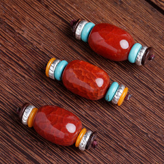 Dragon scale Dragon veins agate barrel bead DIY108 bead accessories from coconut shell turquoise spacer wenwan diamond accessories