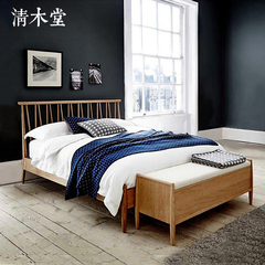 日式田园实木床 清木堂 白蜡木定制定做1.8米 1.5米2米设计师大床