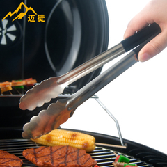 户外家用大号加长不锈钢防烫手烧烤炉食品夹子健康 木炭碳烤工具