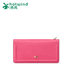 Ms hot air 2015 new solid color bow zipper around wallet purse bag change bag women 5103H5505