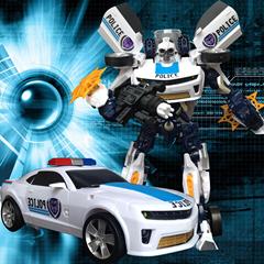 变形玩具金刚4超大警车声光汽车机器人正版模型儿童男孩玩具礼物