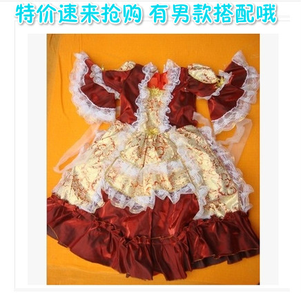 儿童女装舞蹈服欧式风格服欧剧表演服俄罗斯宫廷服公主裙连衣裙