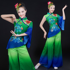 民族舞蹈服装2016新款秋季水袖中老年秧歌服扇子舞古典舞演出服女
