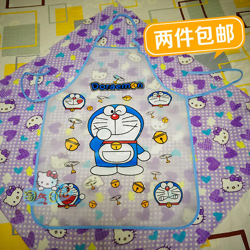 包邮哆啦A梦叮当猫机器猫 卡通100%防污防油防水围裙 pvc透明围裙|ruв категории семья/личные чистящие средства, домашнюю работу/слово уборка посуды, фартук - от Buy2taobao.com для оказания профессиональной услуги покупки агента Taobao
