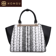 Honggu Valley Red genuine leather Shoppe 2016 new color bags party bags leather handbags