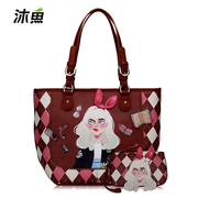 Bathe fish 2015 winter new style handbag shoulder bag cartoon fashion handbag print hand bag Korean bag