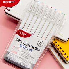 包邮 慕那美monami#208 0.4mm彩色中性笔水笔 针管水彩笔勾线笔