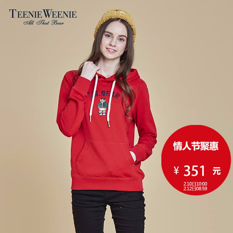 Teenie Weenie小熊2016冬季专柜正品时尚休闲女装卫衣TTMW64C43I产品展示图3