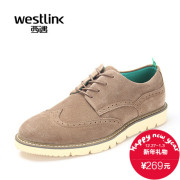 Westlink/West 2015 winter new suede leather yinglunbuluokeping strap casual men's shoes