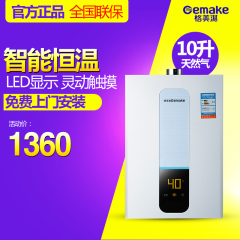 Gemake/格美淇 JSQ20-10H5A 燃气热水器10升强排式数码恒温天然气