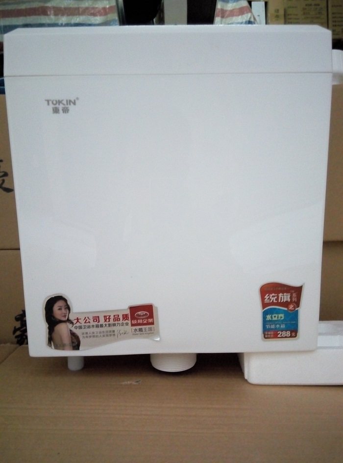 tokin东帝水立方卫浴冲水箱静音免过滤蹲便器塑钢节能水箱