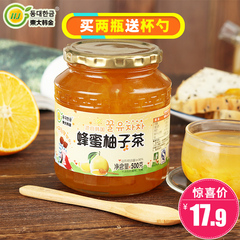 东大韩金蜂蜜柚子茶500g 柠檬茶500g 水果茶韩国风味冲饮品 包邮