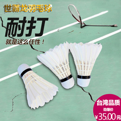 台湾世霸龙稳定耐打羽毛球鹅毛球塑料羽毛球训练专用羽毛球8902