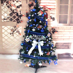 1.2米豪华圣诞树套餐 圣诞节装饰品 蓝色加密圣诞树发光树 厂家