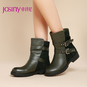 Zhuo Shini 2014 Winter new style women boots casual comfort with round head with Martin flat boot women's boots 144172204