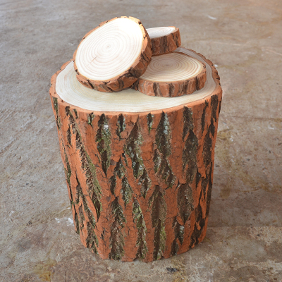 原木墩树桩树墩凳小木桩实木墩子小树墩墩树根雕茶几大板支架花架