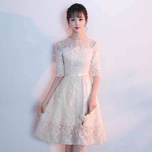 伴娘服2018新款夏姐妹团闺蜜装学生毕业派对小礼服女短裙时尚显瘦