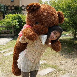 绒古 美版超大泰迪熊抱抱熊 1米6熊公仔 金棕色 临时同居同款礼物
