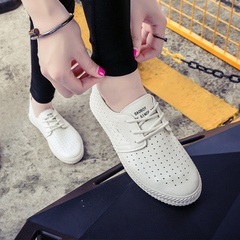 秋夏小白鞋子透气平底运动鞋女士休闲鞋韩版女帆布鞋学生白色板鞋