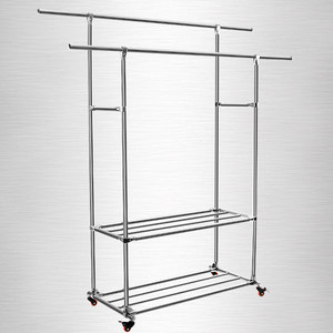 双层不锈钢晾衣架图片