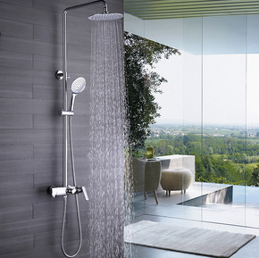 家家乐卫浴空气能增压淋浴大花洒套 全铜冷热挂墙式沐浴花洒