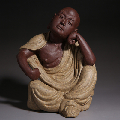 中国紫砂雕塑大师 姚艺晋《静思罗汉》