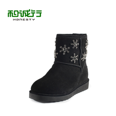 New sequins He Chenghang and 2015 winter ladies snow boots warm and plush short boots winter boots 0400067