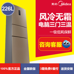 Midea/美的 BCD-226WTM(E) 三门电冰箱/风冷无霜/三开门电冰箱