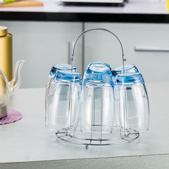 单层6头杯架水杯挂架杯架沥水玻璃水杯铁艺倒挂厨房创意酒杯架