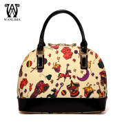 Wanlima/million 2015 trends handbags new bags ladies print shell with the bag