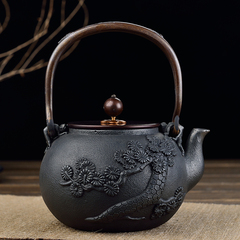 老客 功夫茶具原铁无涂层生铁壶 出口日本南部老铁壶 烧水煮茶壶