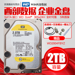 WD/西部数据 WD2004FBYZ金盘2TB企业级数据服务器3.5”电脑硬盘2T