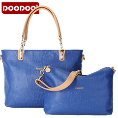 Doodoo2015 autumn mass baodan women shoulder bag casual picture package three-piece chamois mother packages package