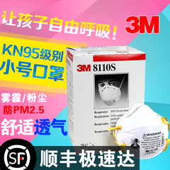 顺丰包邮3M 8110S青少年防雾霾PM2.5秋冬小号口罩N95透气学生口罩