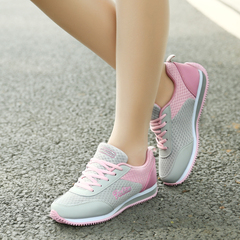 Fall/winter women''s sneaker fall 2015 women running shoe mesh breathable genuine female slip sneakers