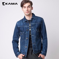 卡玛KAMA2016冬季新款连帽加厚羽绒服男腰带设计羽绒外套2416723