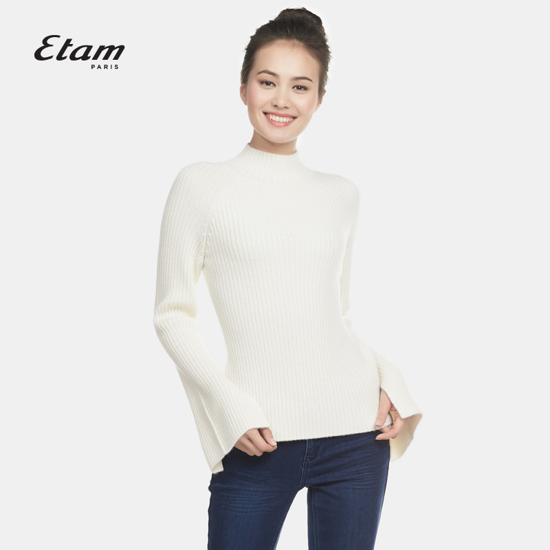 艾格 Etam 2016 冬新品时尚优雅纯色针织衫160117351产品展示图3