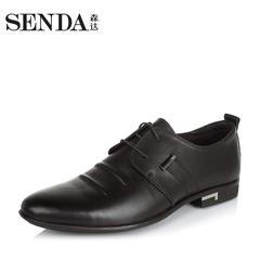 Senda/森达男鞋秋季商场同款商务休闲打蜡牛皮男单鞋FX102CM5